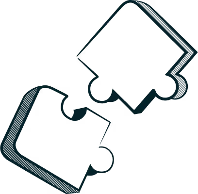 A Drawing of Puzzle Pieces
