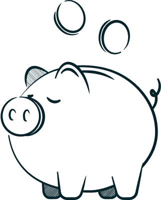 A Drawing of a Piggy Bank
