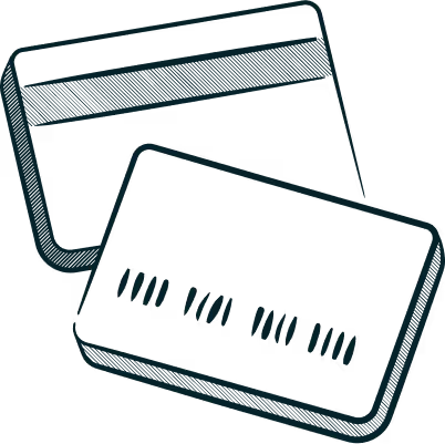 A Drawing of a Credit Cards